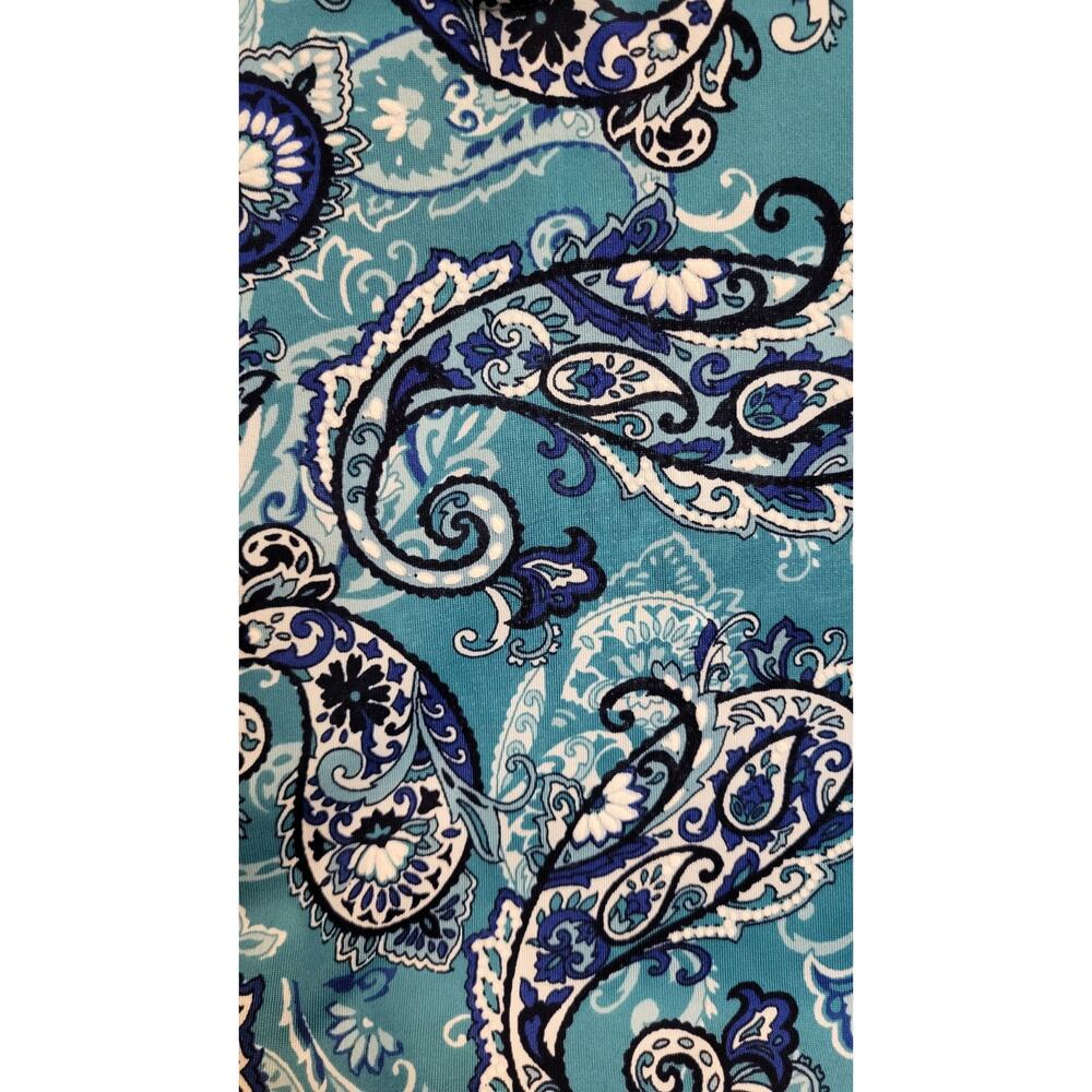Ruby Rd. Aqua Paisley Print Blouse Womans Size 1X With 3/4 Sleeve - Picture 10 of 15